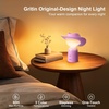 Gritin Nachtlicht LED Nachttischlampe Aufladbar Original Design Cowboyhut(Lila)