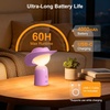 Gritin Nachtlicht LED Nachttischlampe Aufladbar Original Design Cowboyhut(Lila)