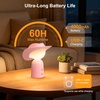 Gritin Nachtlicht LED Nachttischlampe Aufladbar Original Design Cowboyhut(Rosa)