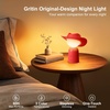 Gritin Nachtlicht LED Nachttischlampe Aufladbar Original Design Cowboyhut(Rot)