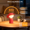 Gritin Nachtlicht LED Nachttischlampe Aufladbar Original Design Cowboyhut(Rot)