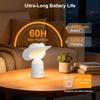 Gritin Nachtlicht LED Nachttischlampe Aufladbar Original Design Cowboyhut(Weiß)