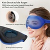 Gritin Schlafmaske für Seitenschläfer 3D Schlafbrille Bequem(Saphirblau)