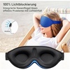 Gritin Schlafmaske für Seitenschläfer 3D Schlafbrille Bequem(Saphirblau)