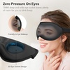 Gritin Schlafmaske für Seitenschläfer 3D Schlafbrille Bequem(Schwarz)
