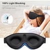 Gritin Schlafmaske für Seitenschläfer 3D Schlafbrille Bequem(Schwarz)