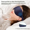 Gritin Schlafmaske für Seitenschläfer 3D Schlafbrille Bequem(Tibetblau)