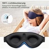 Gritin Schlafmaske für Seitenschläfer 3D Schlafbrille Bequem(Tibetblau)