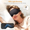 Gritin Schlafmaske für Seitenschläfer Herren & Damen Bequem 3D Schlafbrille(Schwarz)
