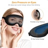Gritin Schlafmaske für Seitenschläfer Herren & Damen Bequem 3D Schlafbrille(Schwarz)