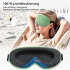 Gritin Schlafmaske für Seitenschläfer, Upgrade 3D Augenhöhlen Schlafbrille(Cyan)