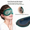 Gritin Schlafmaske für Seitenschläfer, Upgrade 3D Augenhöhlen Schlafbrille(Dunkelcyan)