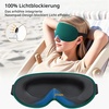 Gritin Schlafmaske für Seitenschläfer, Upgrade 3D Augenhöhlen Schlafbrille(Dunkelcyan)
