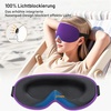 Gritin Schlafmaske für Seitenschläfer, Upgrade 3D Augenhöhlen Schlafbrille(Dunkelviolett)