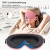Gritin Schlafmaske für Seitenschläfer, Upgrade 3D Augenhöhlen Schlafbrille(Rosa)