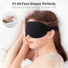 Gritin Schlafmaske für Seitenschläfer, Upgrade 3D Augenhöhlen Schlafbrille(Schwarz)