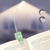 Gritin 2026 Gen 2 Leselampe Buch Klemme 30 Augenschonende Vollspektrum-LEDs(Cyan)