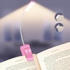 Gritin 2026 Gen 2 Leselampe Buch Klemme 30 Augenschonende Vollspektrum-LEDs(Rosenrot)