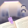 Gritin 2026 Gen 2 Leselampe Buch Klemme 32 Augenschonende Vollspektrum-LEDs(Lila)