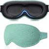 Gritin 3D Schlafmaske für Seitenschläfer Upgrade Atmungsaktive Schlafbrille(Cyan)