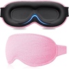 Gritin 3D Schlafmaske für Seitenschläfer Upgrade Atmungsaktive Schlafbrille(Rosa)