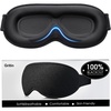 Gritin 3D Schlafmaske für Seitenschläfer Upgrade Atmungsaktive Schlafbrille(Schwarz)