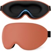 Gritin 3D Schlafmaske für Seitenschläfer Upgrade Augenmaske Herren & Frauen(Rotbraun)