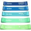 Gritin Fitnessbänder Widerstandsbänder mit 5 Stufen(Grün + Blau)
