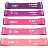 Gritin Fitnessbänder Widerstandsbänder mit 5 Stufen(Lila + Pink)