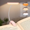 Gritin Leselampe Buch Klemme 19 LEDs, Aufladbare Buchlampe mit 3 Lichtfarbe(Rosa)