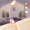 Gritin Leselampe Buch Klemme, Stufenlos Dimmbar Buchlampe(Rosa)