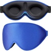 Gritin Schlafmaske für Seitenschläfer 3D Schlafbrille Bequem(Saphirblau)