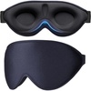 Gritin Schlafmaske für Seitenschläfer 3D Schlafbrille Bequem(Tibetblau)