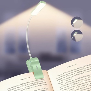 Gritin 2026 Gen 2 Leselampe Buch Klemme 30 Augenschonende Vollspektrum-LEDs(Cyan)