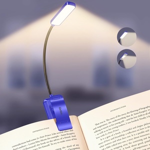 Gritin 2026 Gen 2 Leselampe Buch Klemme 30 Augenschonende Vollspektrum-LEDs(Dunkelblau)