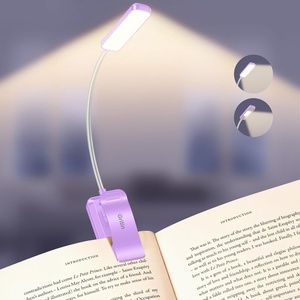 Gritin 2026 Gen 2 Leselampe Buch Klemme 30 Augenschonende Vollspektrum-LEDs(Lila)