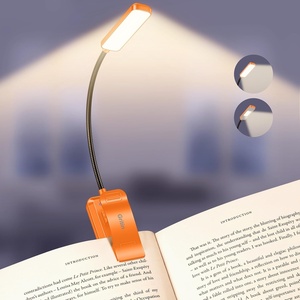 Gritin 2026 Gen 2 Leselampe Buch Klemme 30 Augenschonende Vollspektrum-LEDs(Orange)