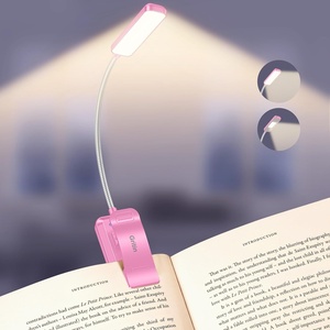 Gritin 2026 Gen 2 Leselampe Buch Klemme 30 Augenschonende Vollspektrum-LEDs(Rosenrot)