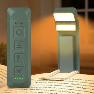 Gritin 2026 Gen 3 Leselampe Buch Klemme mit 14 Augenpflege Vollspektrum LED(Dunkelgrün)