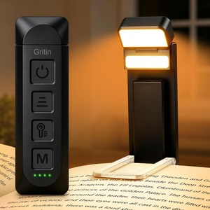 Gritin 2026 Gen 3 Leselampe Buch Klemme mit 14 Augenpflege Vollspektrum LED(Schwarz)