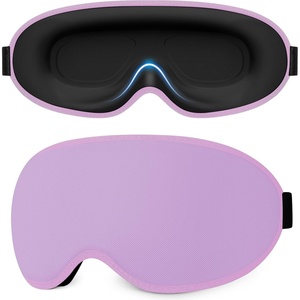 Gritin 3D Schlafmaske für Seitenschläfer Atmungsaktive & Lichtblockierend(Lila)