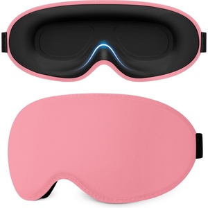 Gritin 3D Schlafmaske für Seitenschläfer Atmungsaktive & Lichtblockierend(Rosa)