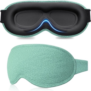 Gritin 3D Schlafmaske für Seitenschläfer Upgrade Atmungsaktive Schlafbrille(Cyan)