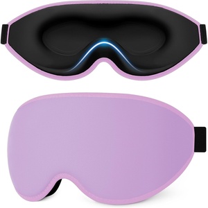 Gritin 3D Schlafmaske für Seitenschläfer Upgrade Augenmaske Herren & Frauen(Lila)