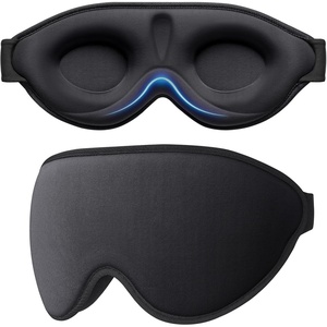 Gritin Schlafmaske für Seitenschläfer 3D Schlafbrille Bequem(Schwarz)