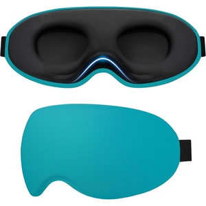 Gritin Schlafmaske für Seitenschläfer Damen & Herren 3D Bequem Schlafbrille(Dunkelcyan)