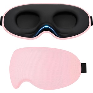 Gritin Schlafmaske für Seitenschläfer Damen & Herren 3D Bequem Schlafbrille(Rosa)