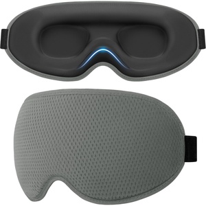 Gritin Schlafmaske für Seitenschläfer Herren & Damen Bequem 3D Schlafbrille(Hellgrau)
