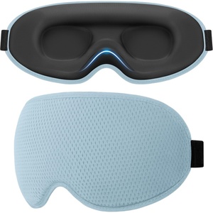 Gritin Schlafmaske für Seitenschläfer Herren & Damen Bequem 3D Schlafbrille(Himmelblau)