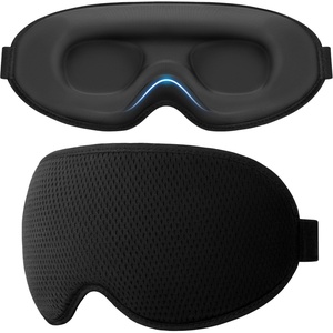 Gritin Schlafmaske für Seitenschläfer Herren & Damen Bequem 3D Schlafbrille(Schwarz)